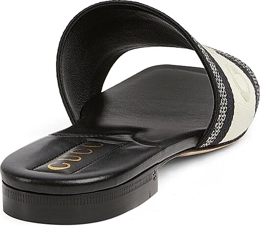 Women's Jane Slip-On Sandals - Black White - Size 7 - Image 3