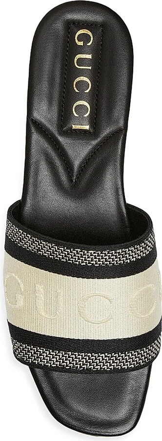 Women's Jane Slip-On Sandals - Black White - Size 7 - Image 4