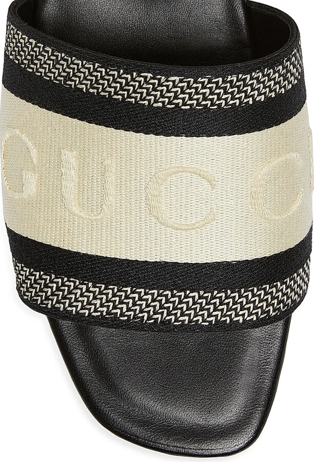 Women's Jane Slip-On Sandals - Black White - Size 7 - Image 5