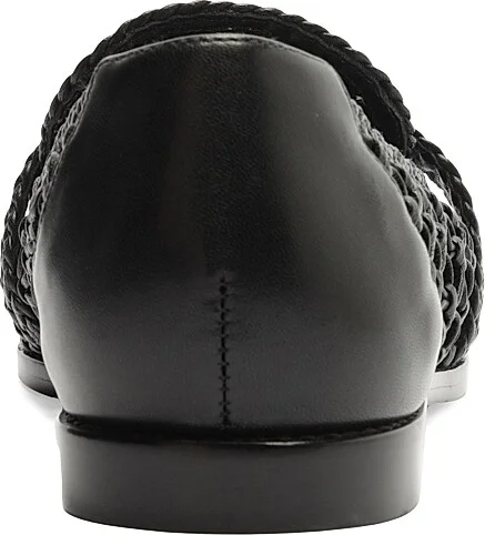 Women's Jane Tresse Woven Leather Loafers - Black - Size 5 - Image 8