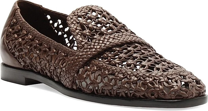 Women's Jane Tresse Woven Leather Loafers - Black - Size 5 - Image 10