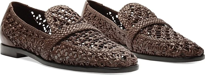 Women's Jane Tresse Woven Leather Loafers - Black - Size 5 - Image 11