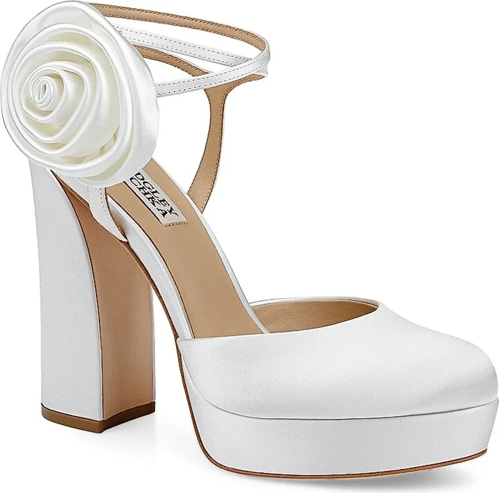 Women's Janessa 95MM Satin Pumps - White Satin - Size 5.5 - Image 2