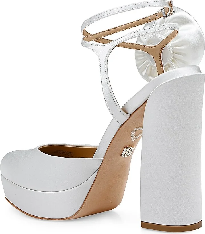 Women's Janessa 95MM Satin Pumps - White Satin - Size 5.5 - Image 3