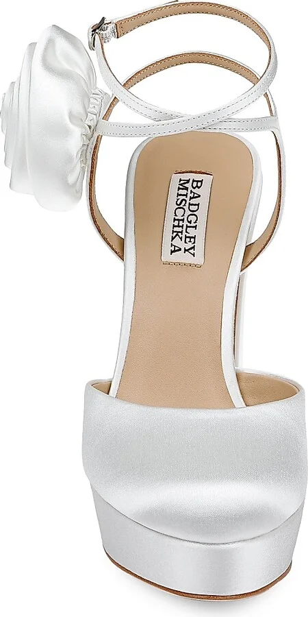 Women's Janessa 95MM Satin Pumps - White Satin - Size 5.5 - Image 4