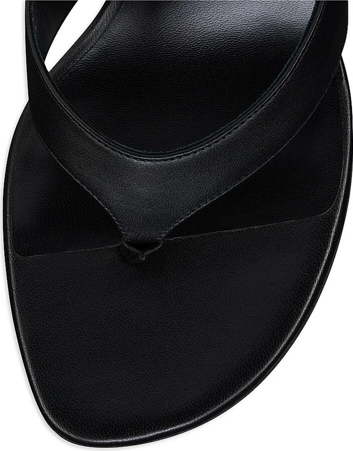 Women's Janetonga 55MM Leather Thongs - Black - Size 5 - Image 4