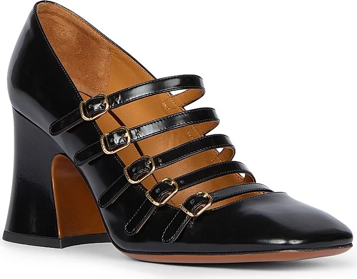 Women's Janis Buckled Leather Pumps - Black - Size 6.5 - Image 2