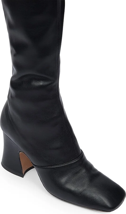 Women's Janis Tall Shaft Leather Boots - Black - Size 6.5 - Image 4