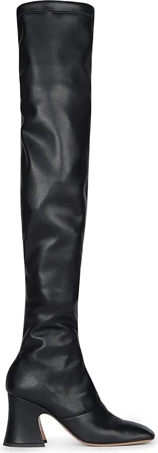 Women's Janis Tall Shaft Leather Boots - Black - Size 6.5
