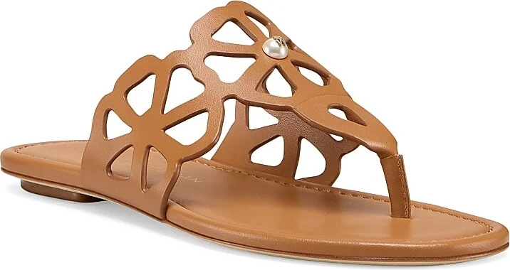 Women's Jasmine Embellished Leather Sandals - Black - Size 10 - Image 9