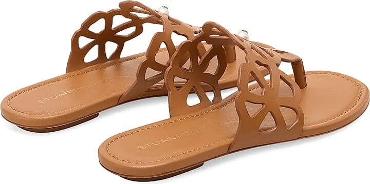 Women's Jasmine Embellished Leather Sandals - Black - Size 10 - Image 10