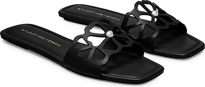 Women's Jasmine Leather Sandals - Black - Size 10 - Image 2