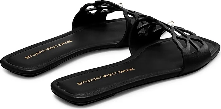 Women's Jasmine Leather Sandals - Black - Size 10 - Image 3
