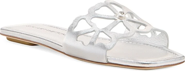 Women's Jasmine Metallic Leather Sandals - Light Gold - Size 10 - Image 3