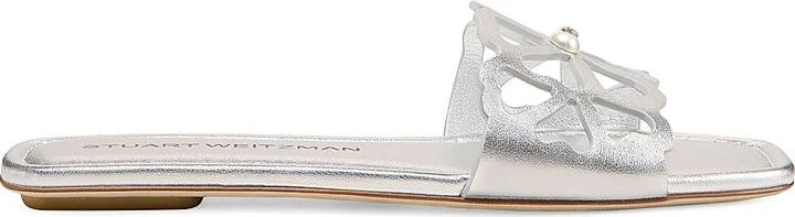 Women's Jasmine Metallic Leather Sandals - Light Gold - Size 10 - Image 4