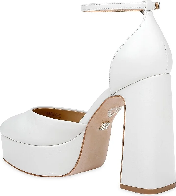 Women's Jayda II 105MM Leather Pumps - White Leather - Size 5 - Image 3