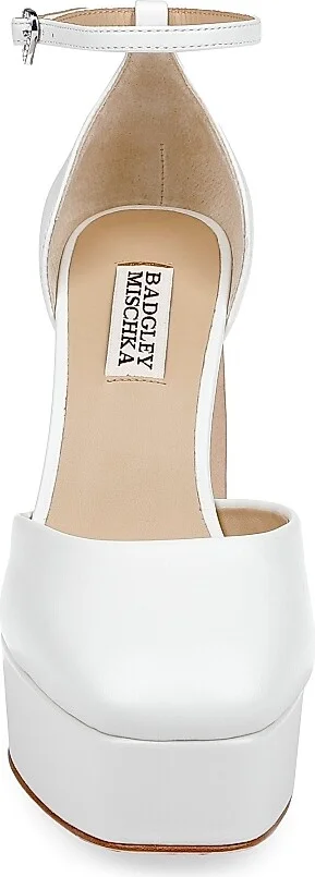 Women's Jayda II 105MM Leather Pumps - White Leather - Size 5 - Image 4