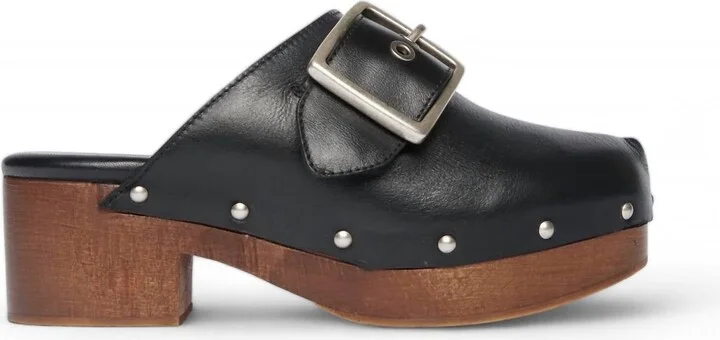 Women's Jazz Clog In Black Calf
