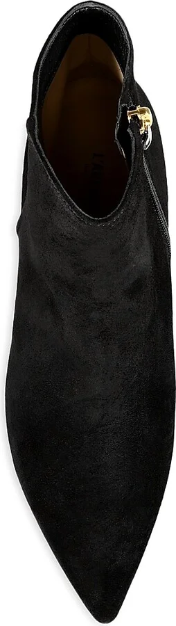 Women's Jeanne 85MM Suede Ankle Boots - Black - Size 7 - Image 5