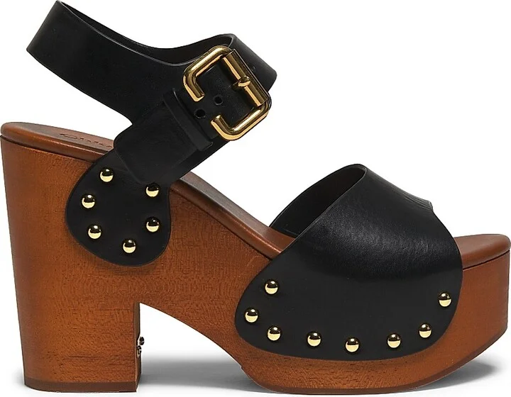 Women's Jeannette Leather Clogs - Black - Size 7