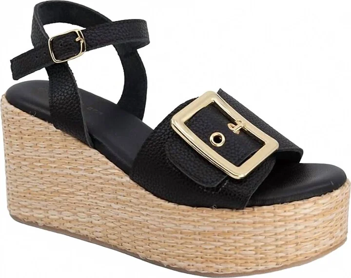 Women's Jenis Platform Sandal In Black Leather