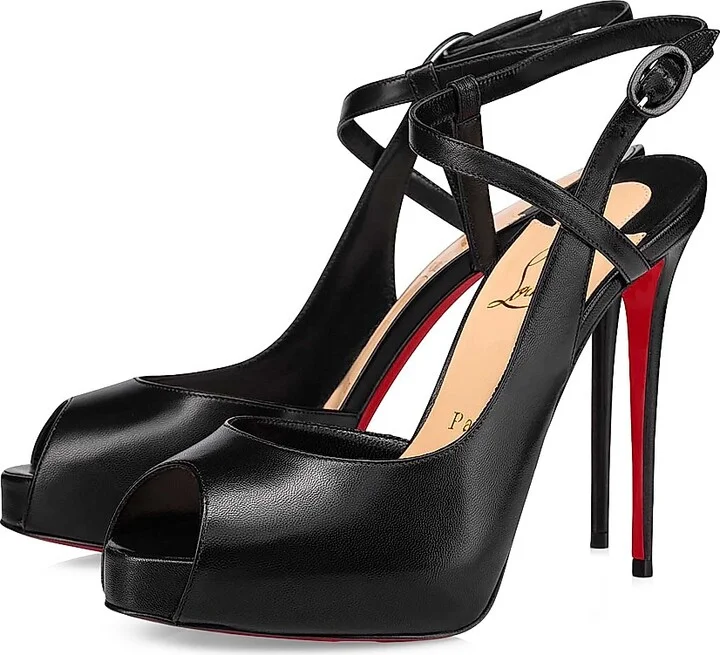 Women's Jenlove Alta Leather 120MM Strappy Pumps - Black - Size 4