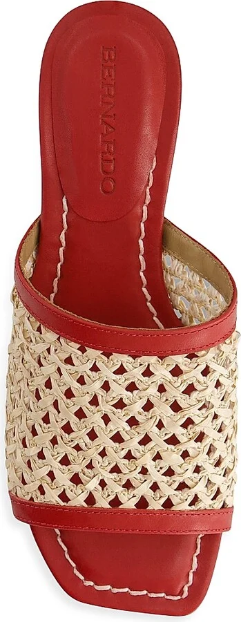 Women's Jenne Low Heel Raffia Sandals - Black - Size 6 - Image 6