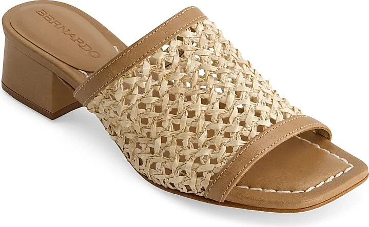 Women's Jenne Low Heel Raffia Sandals - Black - Size 6 - Image 9