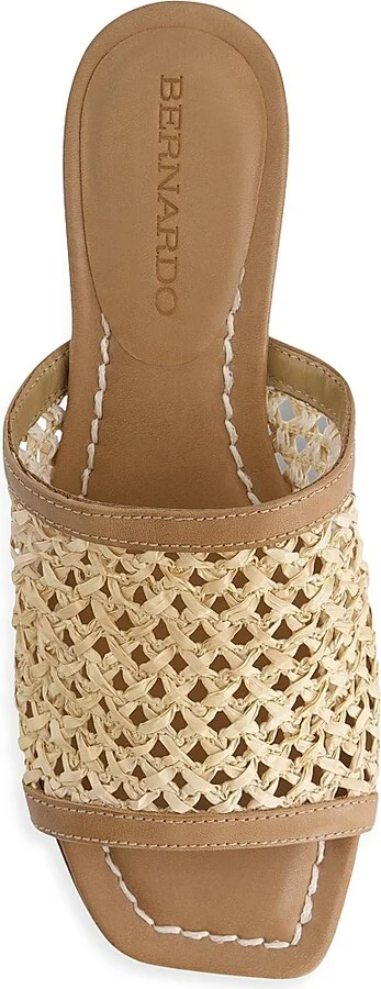 Women's Jenne Low Heel Raffia Sandals - Black - Size 6 - Image 10