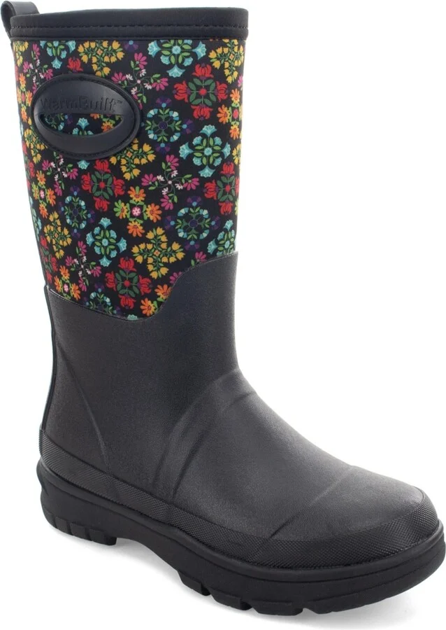 Womens Jewel Neoprene Faux Fur Mid Cold Weather Boot - Image 3