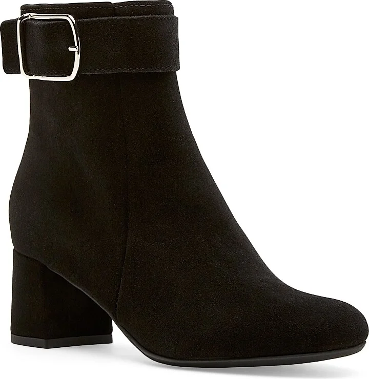 Women's Jia Waterproof Suede Booties - Black - Size 5.5 - Image 2