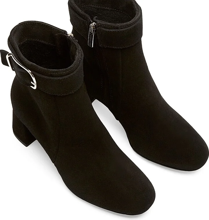 Women's Jia Waterproof Suede Booties - Black - Size 5.5 - Image 3