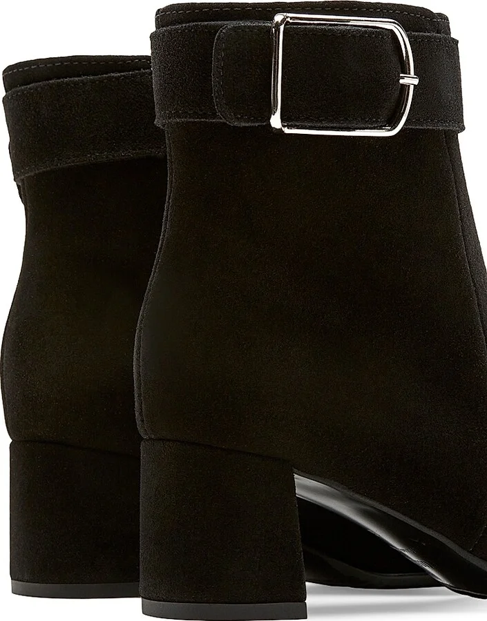 Women's Jia Waterproof Suede Booties - Black - Size 5.5 - Image 4