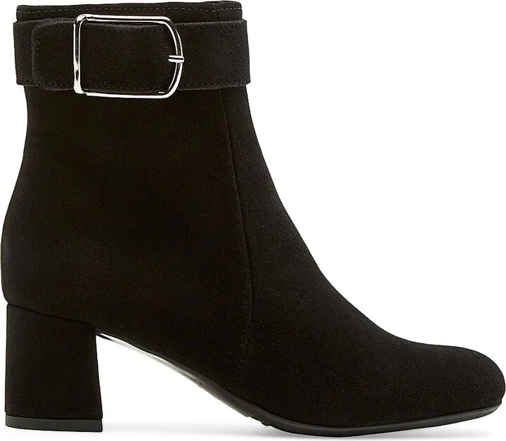 Women's Jia Waterproof Suede Booties - Black - Size 5.5