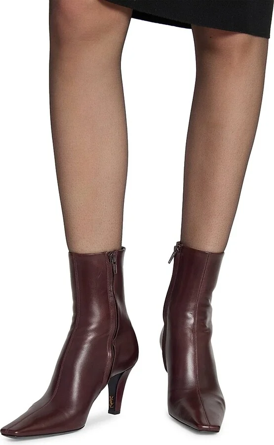 Women's Jill Booties in Smooth Leather - Black - Size 6 - Image 8