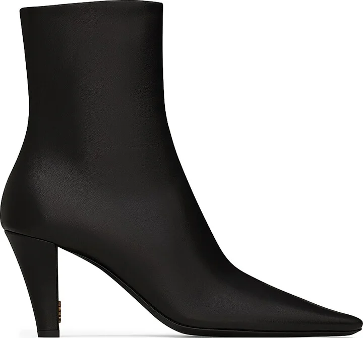 Women's Jill Booties in Smooth Leather - Black - Size 6