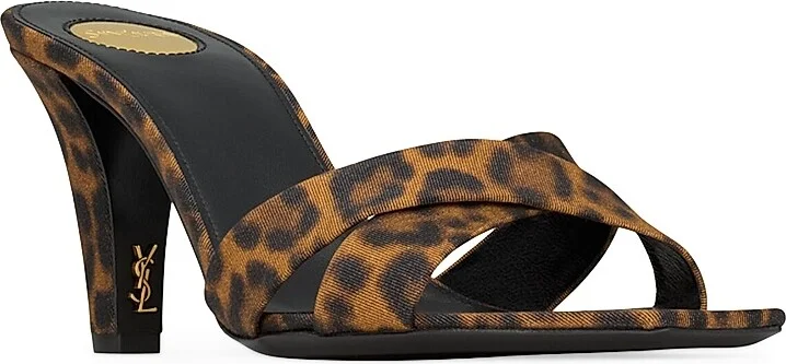 Women's Jill Mules in Leopard Grosgrain - Manto Naturale - Size 5 - Image 2