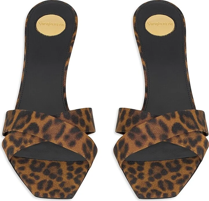 Women's Jill Mules in Leopard Grosgrain - Manto Naturale - Size 5 - Image 3