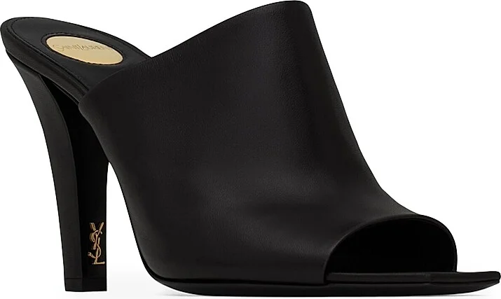 Women's Jill Mules in Smooth Leather - Black - Size 5 - Image 2