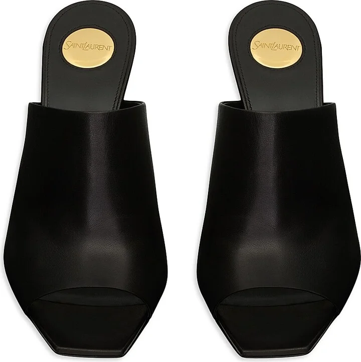 Women's Jill Mules in Smooth Leather - Black - Size 5 - Image 3