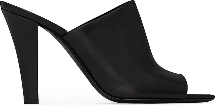 Women's Jill Mules in Smooth Leather - Black - Size 5