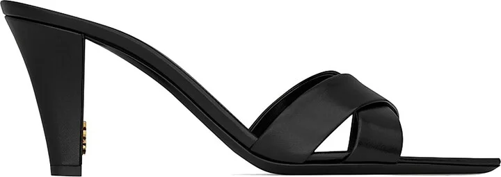 Women's Jill Mules in Smooth Leather - Noir - Size 5