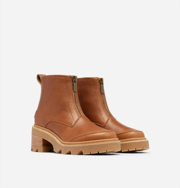 Women's Joan Now Zip Boot In Velvet Tan / Gum 2