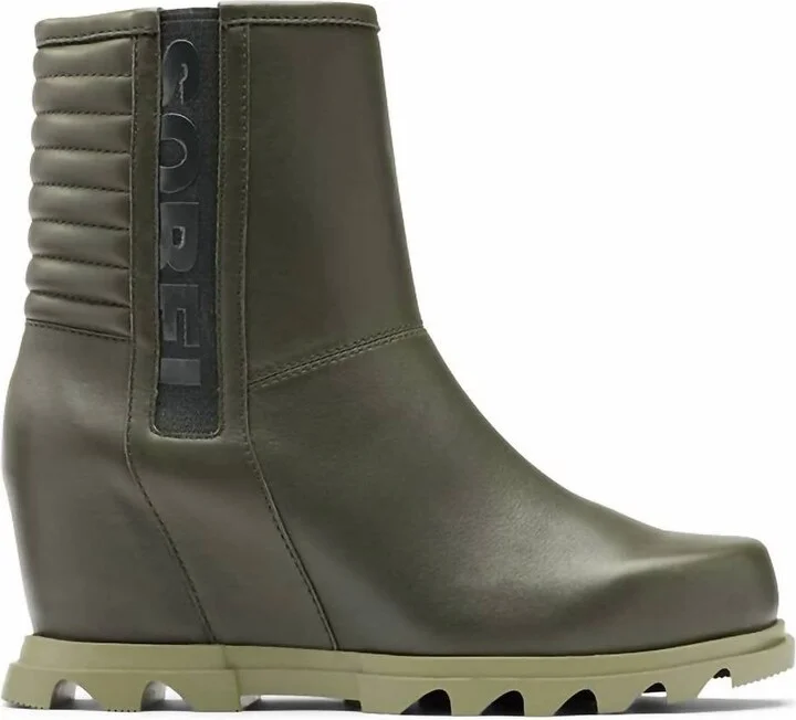 Women's Joan Of Arctic Wedge Iii Moto Boot In Green