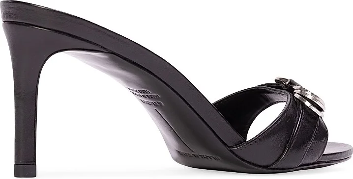 Women's Joanna 65MM Slip-On Sandals - Black Leather - Size 5 - Image 3
