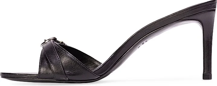 Women's Joanna 65MM Slip-On Sandals - Black Leather - Size 5 - Image 4