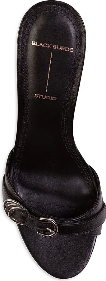 Women's Joanna 65MM Slip-On Sandals - Black Leather - Size 5 - Image 5