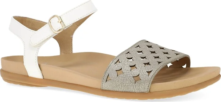 Women's Jodie Leather Sandal In Platino/white