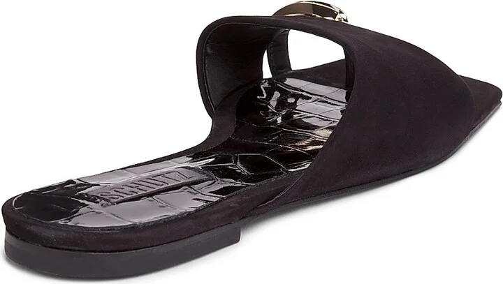 Women's Jodie Nubuck Leather Flats - Black - Size 5.5 - Image 3