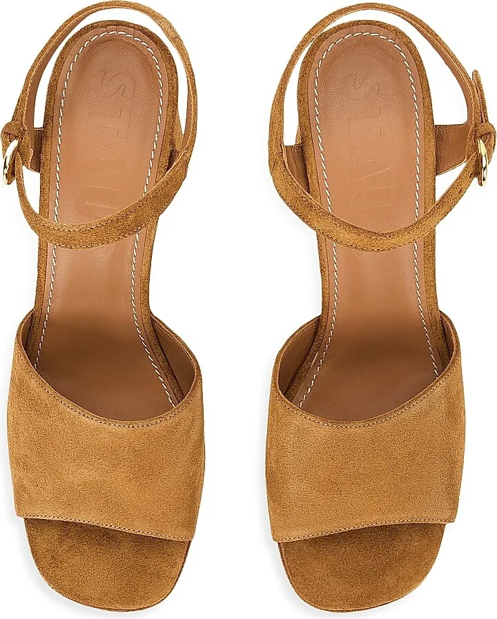 Women's Jodie Suede 100MM Platform Heels - Tan - Size 5 - Image 4